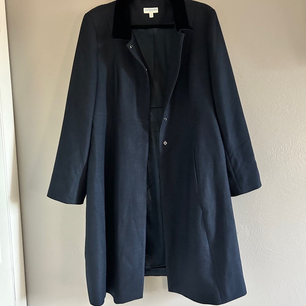 Jojo Maman Bébé Women’s Maternity Longline Navy Blue Winter Coat